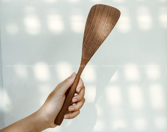 Custom Engraved Wooden Spatula And Spurtle 12" For Cooking Utensils & Gadgets, Natural Wooden Spoon Handmade Non-Stick Kitchen Utensils