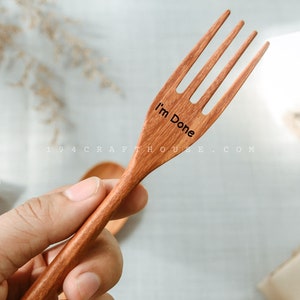 I'm Done Fork Personalized Fun Retirement Gift For Women, Stick A Fork In Me Retirement Graduation Gift For Co-worker, Custom Teacher Gift