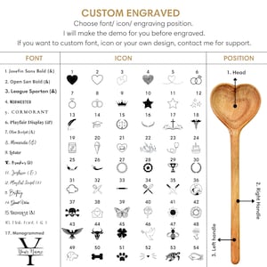 Custom Name/ Date/ Image/ Picture/ Company Logo Laser Engraved Spoon, Personalized Spoon With Name/ Logo