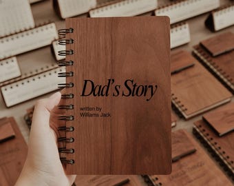 Engraved Dad's Story Notebook: Personalized Gift for Dad, Father's Day Gift, Memorial Keepsake Journal, Memory Book Gift, Birthday Gift