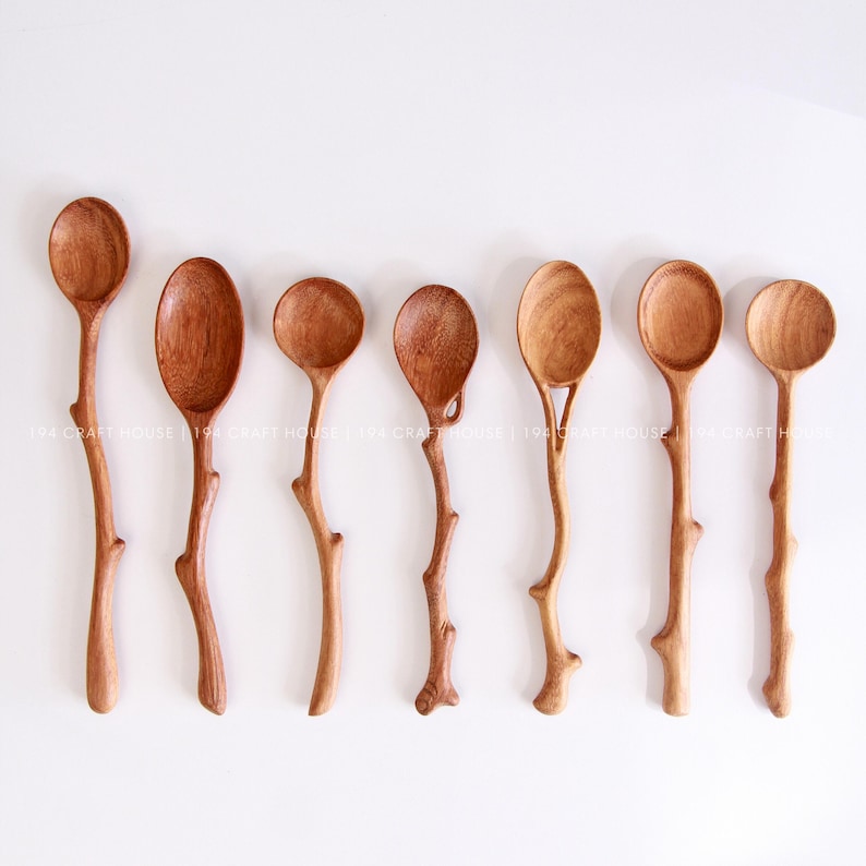 Personalized Wood Spoon and Fork Gifts for Kids, Cooking Utensils & Gadgets, Mud Kitchen, Nature Play, Potion Play, Montessori Sensory Play image 12