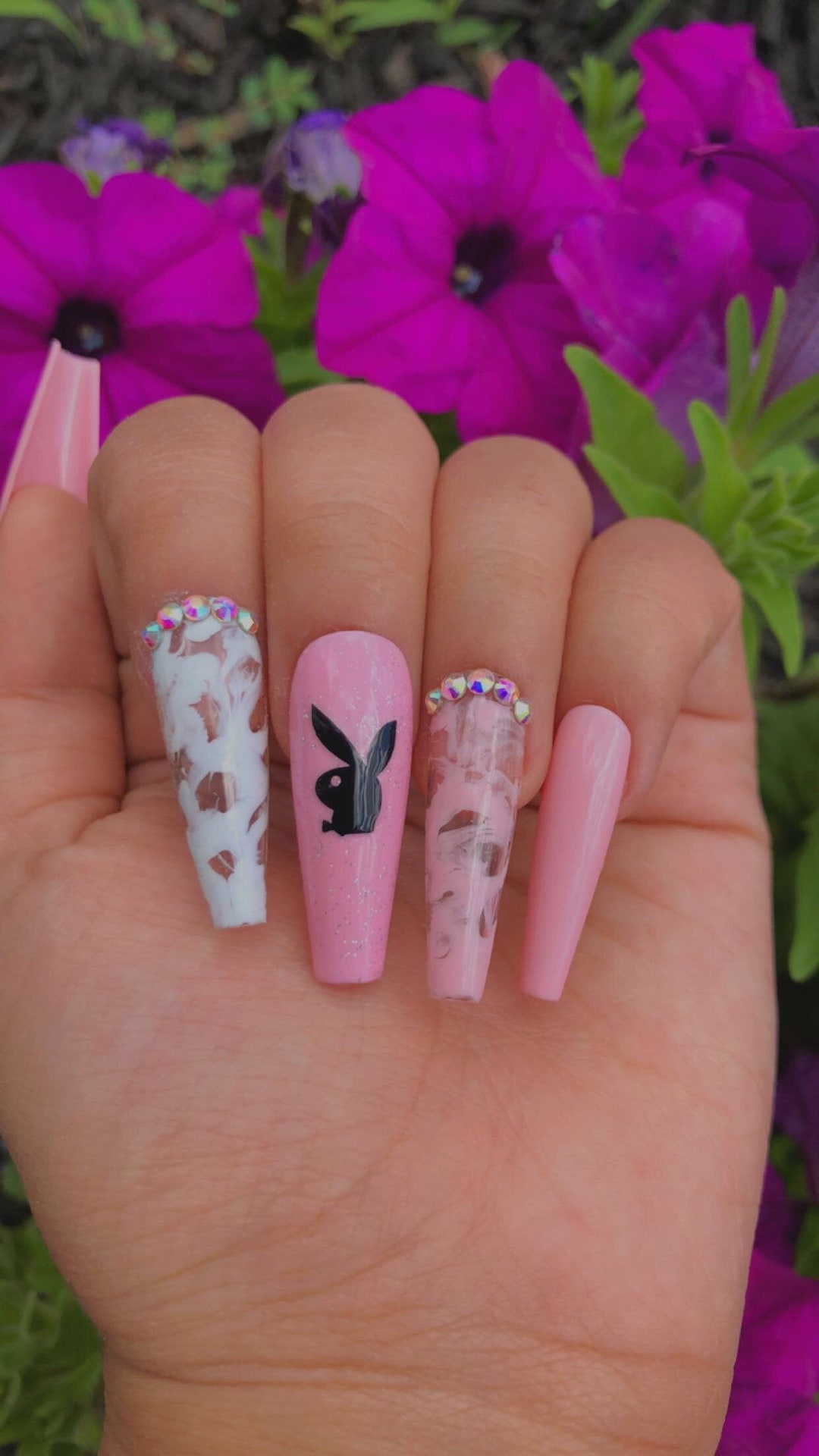 Crystal Pink Marble Handmade Pink and White Marble Crystal Etsy