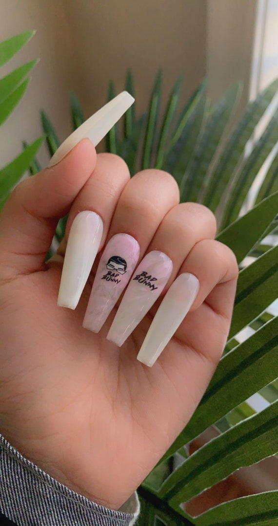 badbunny #badbunnynails #ombre #nails #lanuevareligion | Bunny nails,  Pretty acrylic nails, Nails