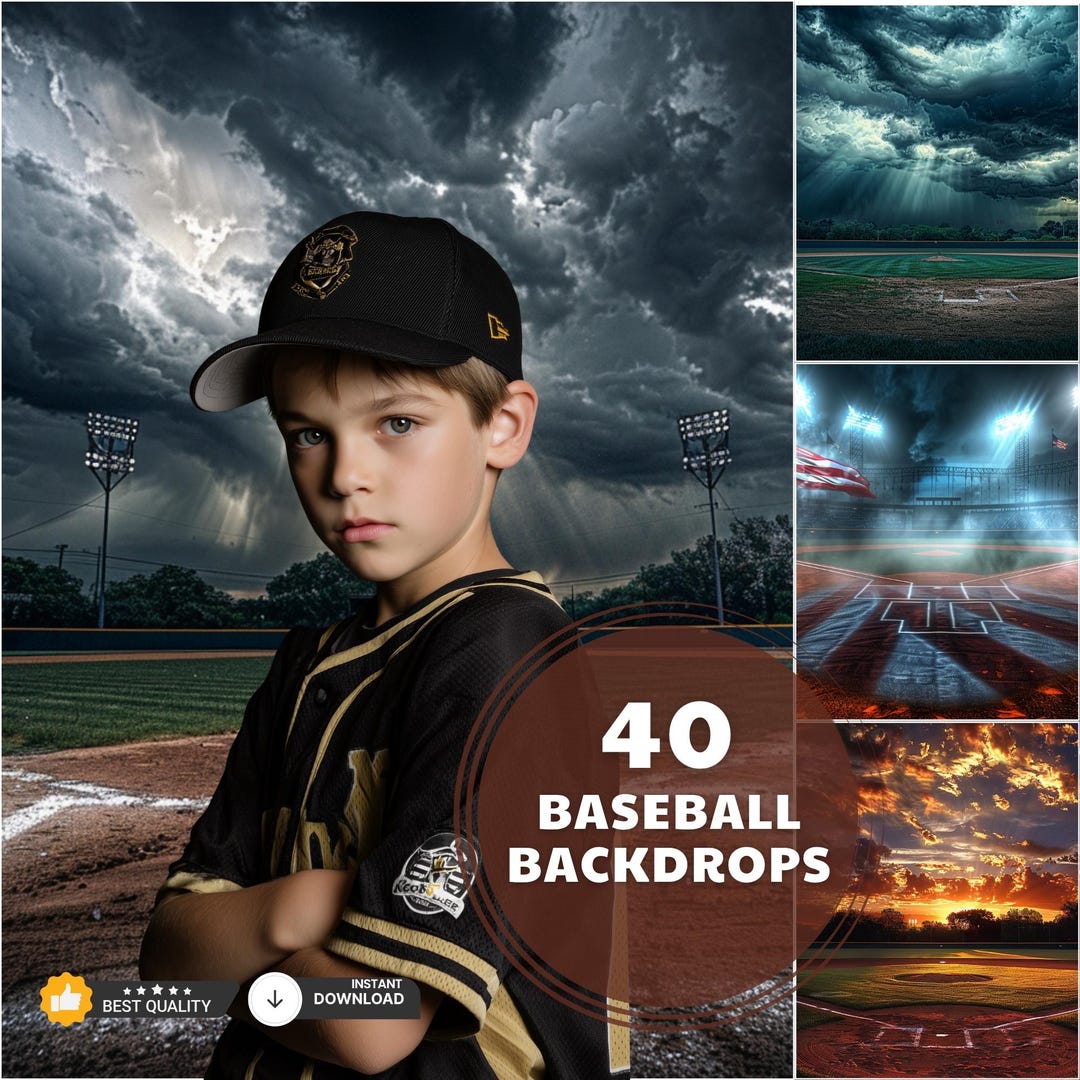 40 Baseball Backgrounds, Stadium Light Effects, Baseball Field ...