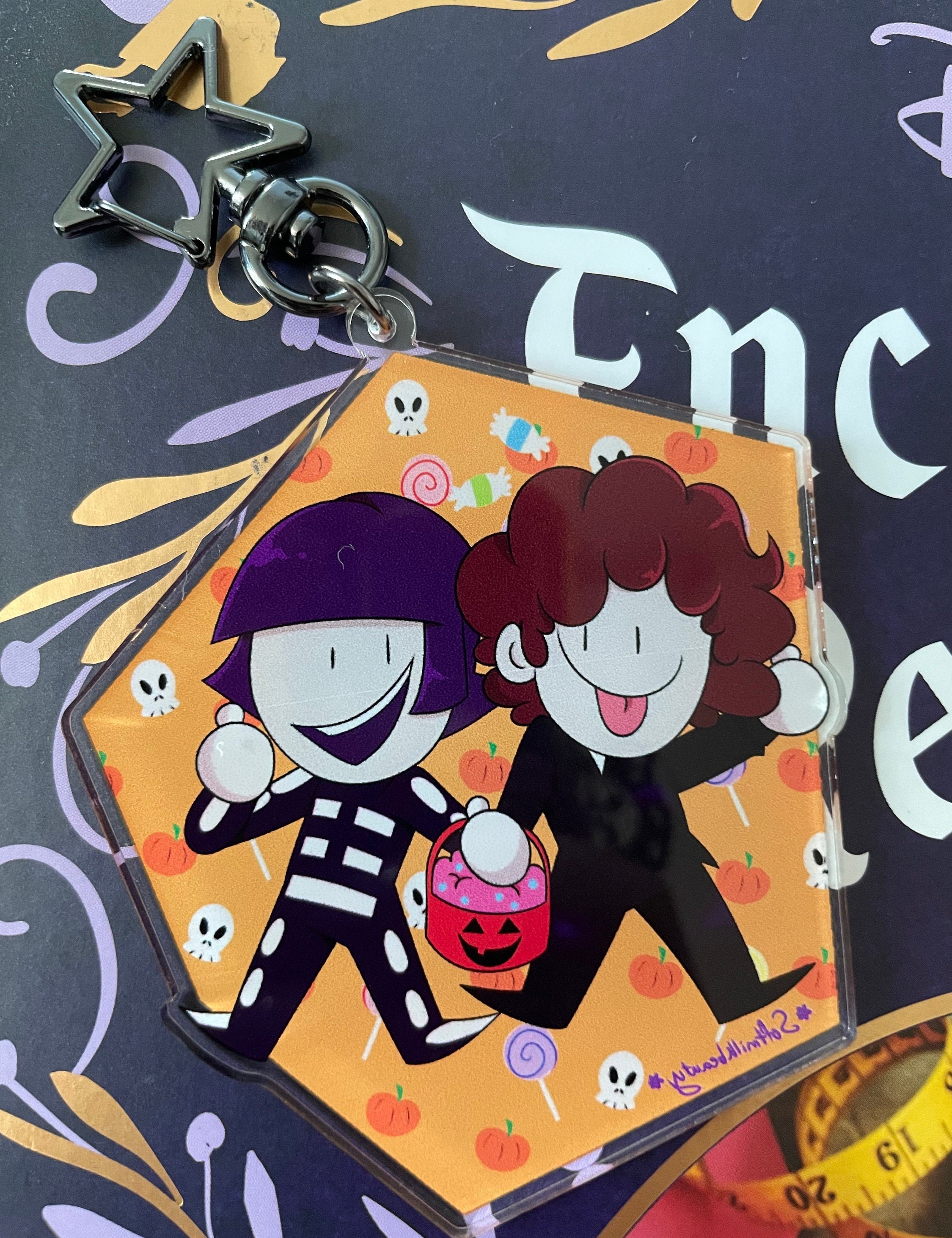 Spooky Month Keychains Acrylic Charms -  Sweden