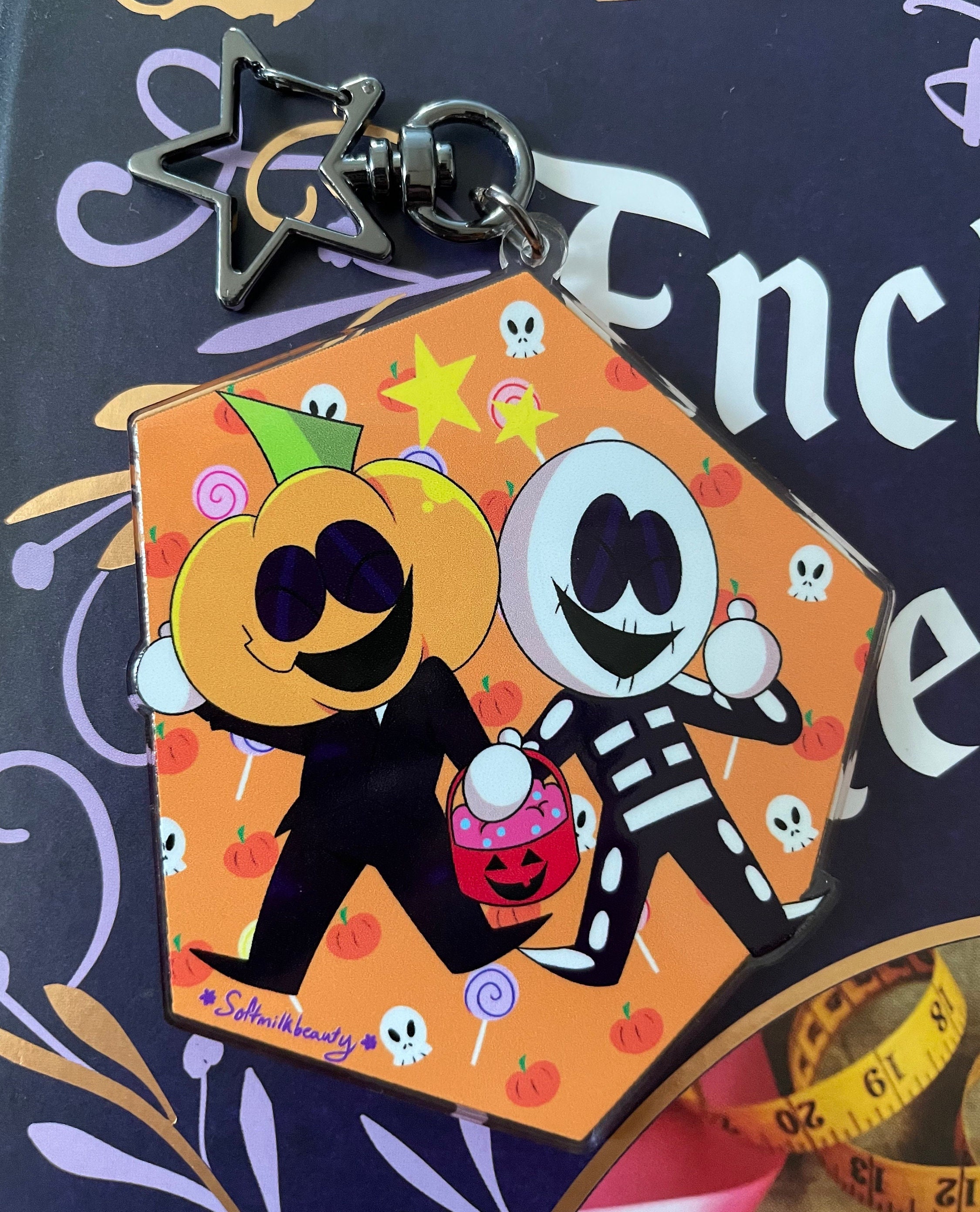 Spooky Month Keychains Acrylic Charms -  Sweden