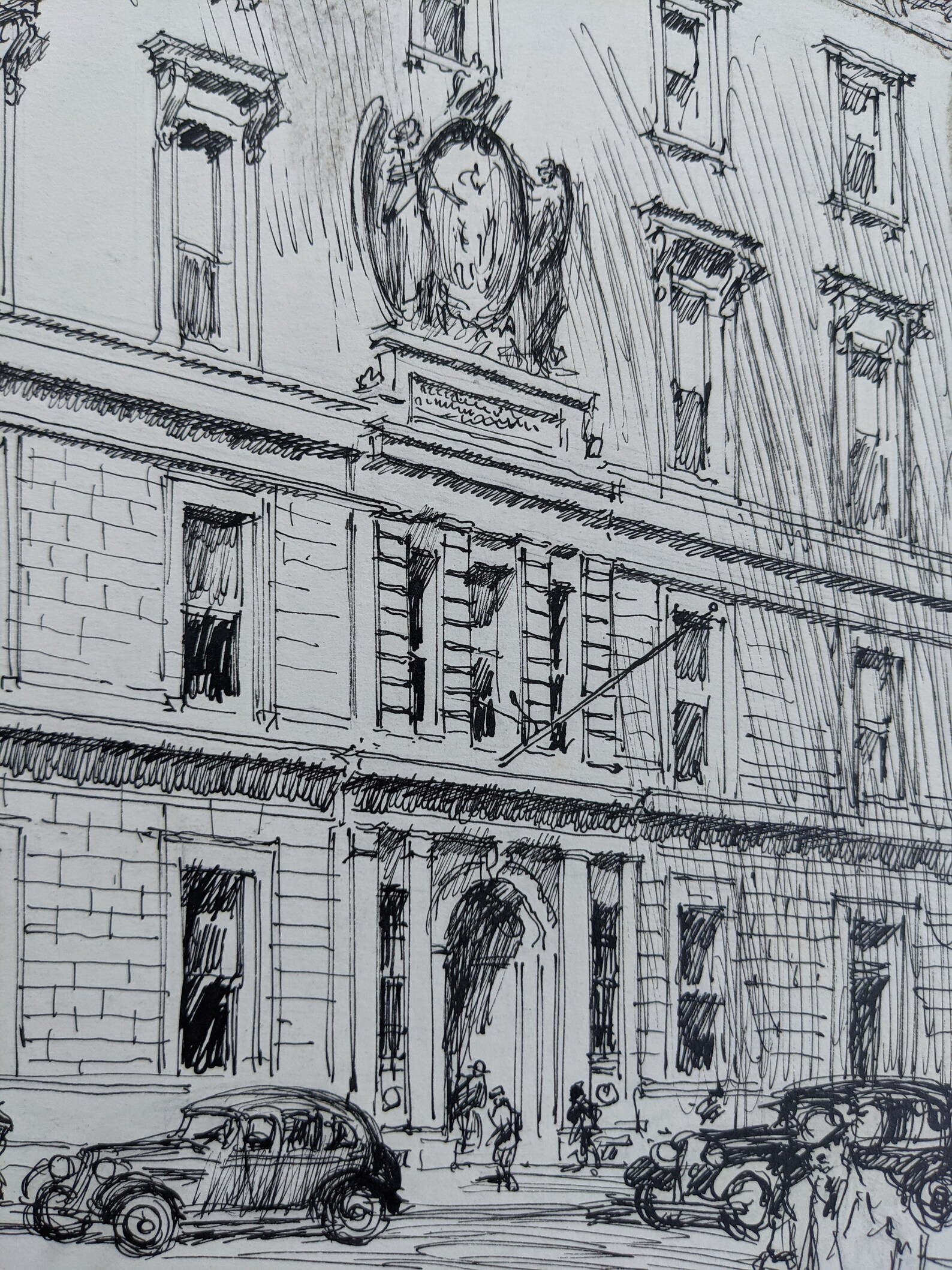 Vintage Drawing of ASPCA Building for Newspaper New York Sun by Vernon ...