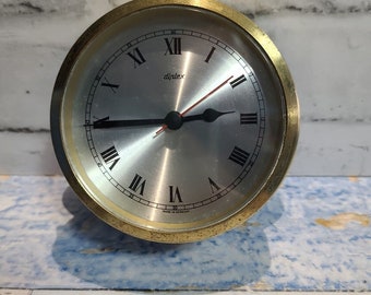 Vintage Diplex Brass Ships Porthole Clock German