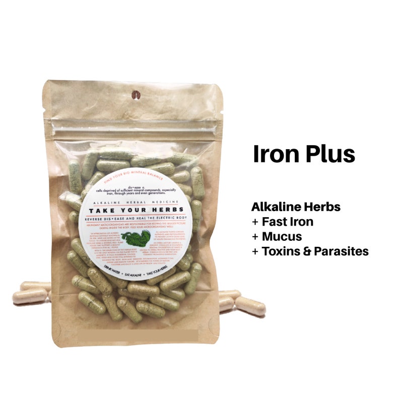 Iron Plus, Dr Sebi Herbs, Reduce Mucus, Purge Parasites, Alkaline