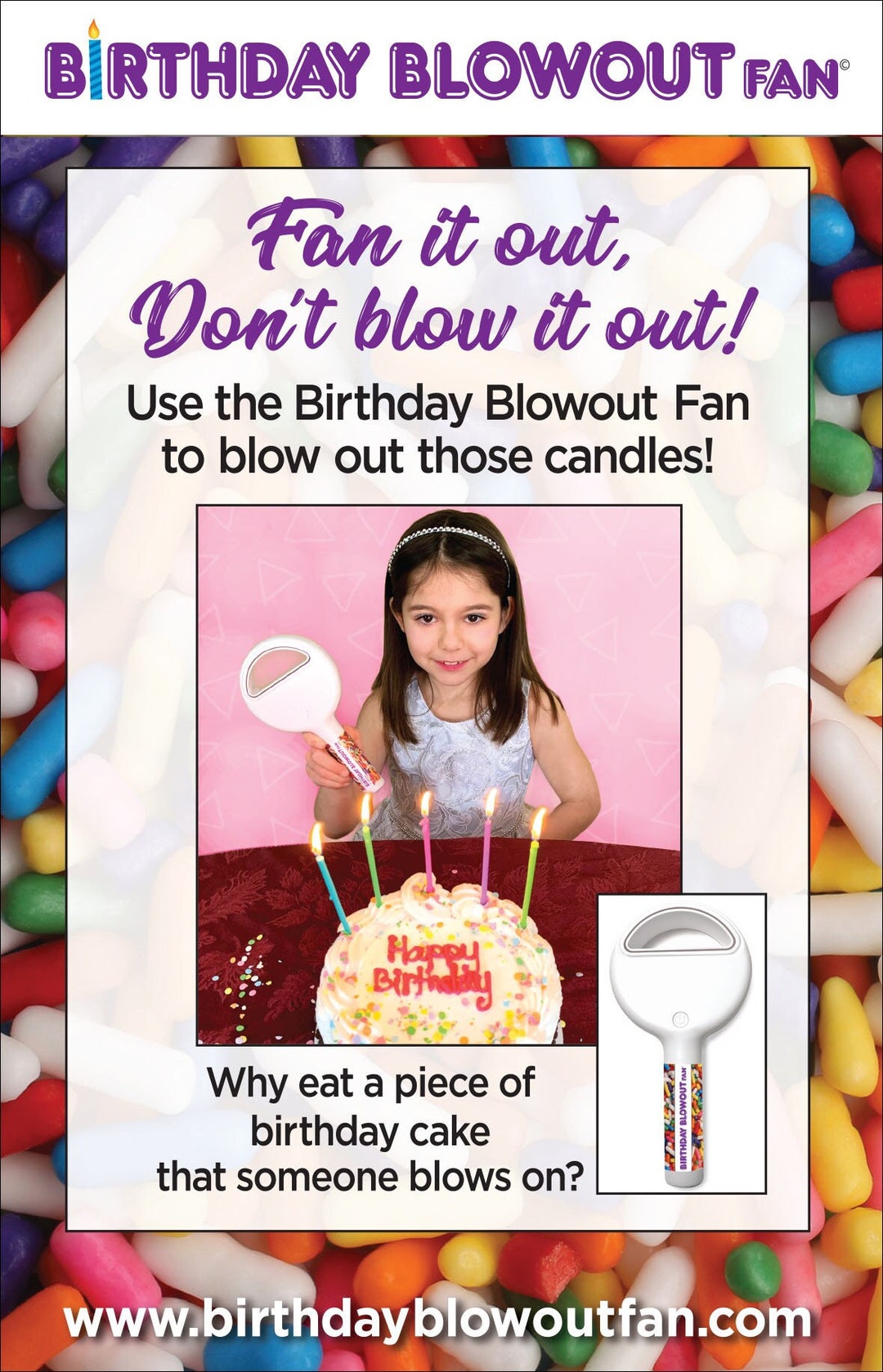 Birthday Candle Blowout Fan Etsy