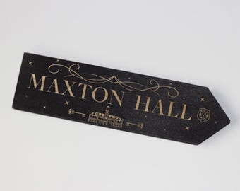 Prestige Academy Arrow, Oxford, groot enkel houten adresbord, decorbord, RJB & JMB
