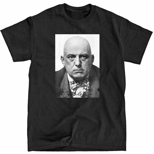 Aleister Crowley, English occultist and ceremonial magician, founder of Thelema religion - Black Unisex T-shirt