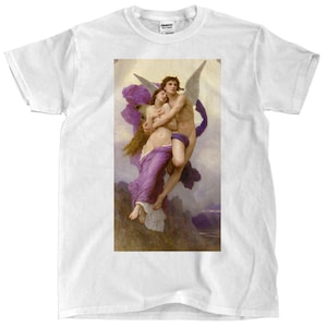 Psyche Abducted by Eros - Ancient Greek God and Goddes - White Unisex T-shirt