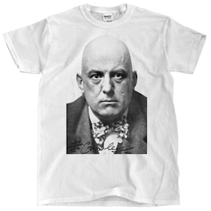Aleister Crowley, English occultist and ceremonial magician, founder of Thelema religion - White Unisex T-shirt