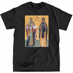St Cyprian of Antioch, 4th century sorcerer - Black Unisex T-shirt