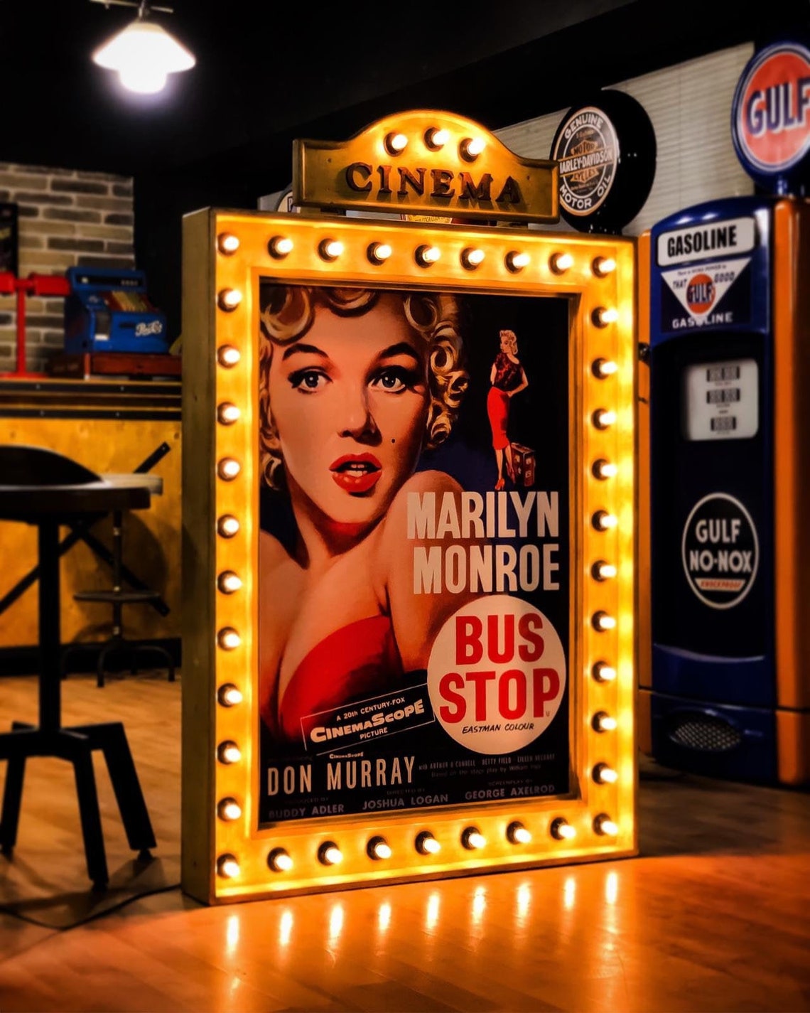 Home theater movie poster frame led lightbox with poster. Etsy