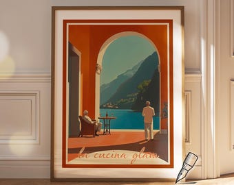 Villa on the Cliff: Personalised Amalfi Coast Wall Art