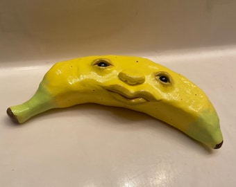 Sal the banana - Made to order - polymer clay creature sculpture