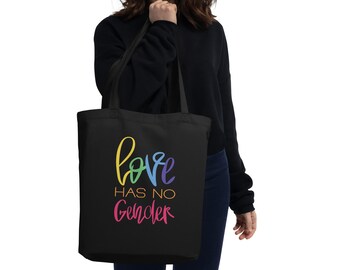 Love has no gender Tote Bag | LGBTQ Tote Bag | Pride Tote Bag