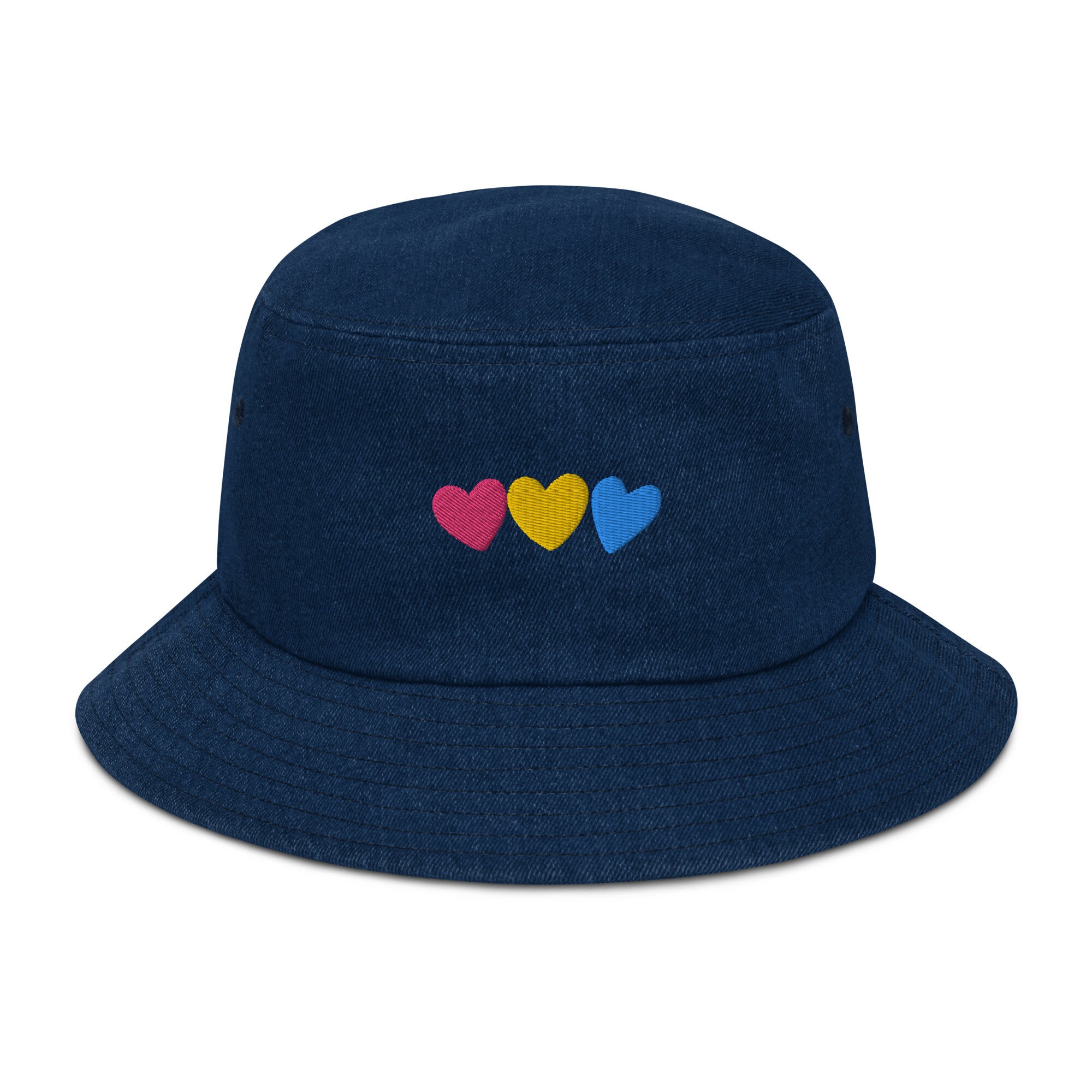 Pansexual Pride Denim Bucket Hat Pan 