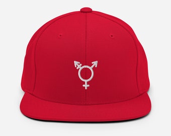 Trans Pride Snapback Hat | Trans Rights Snapback | Trans Pride Hat | Trans Symbol