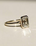 3 CT Emerald Cut Moissanite Engagement Ring 14K Gold Ring Bezel Set Wedding Rings Moissanite Bezel Set Solitaire Ring Promise Ring for Women