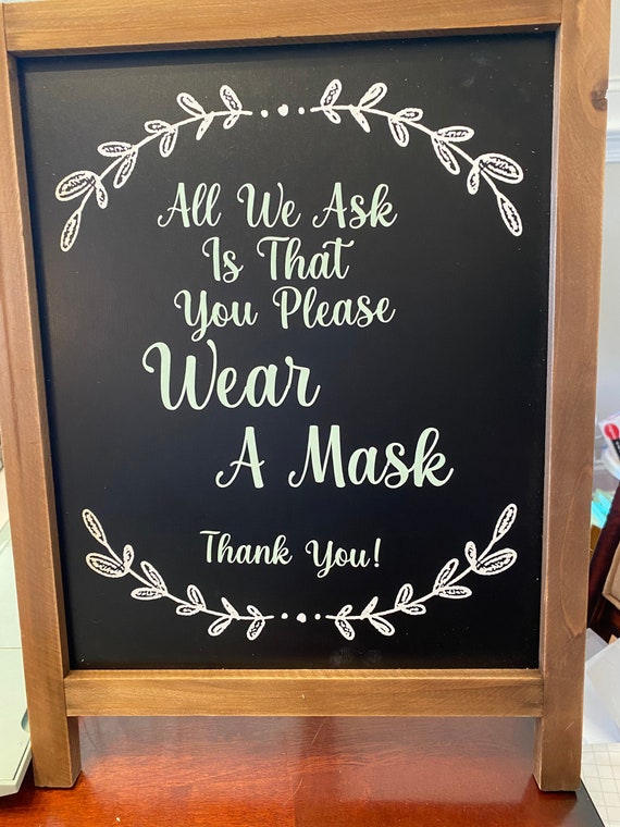 Please Wear A Mask Sign Etsy