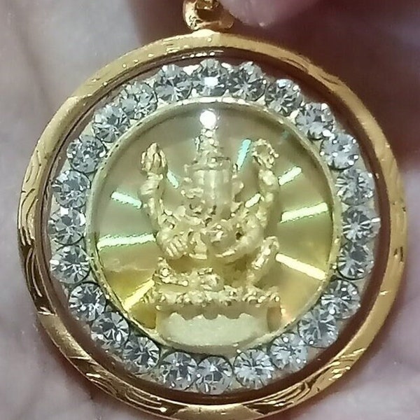 High Quality Real 18k gold Ganesh Hindu God Indian jewelry Indian Pendant spiritual jewelry spiritual pendant amulet for protection