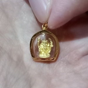 High Quality Real 18k gold Ganesh God of Elephant Hindu amulet Hindu pendant Indian pendant Indian jewelry Indian amulet Buddhist amulet
