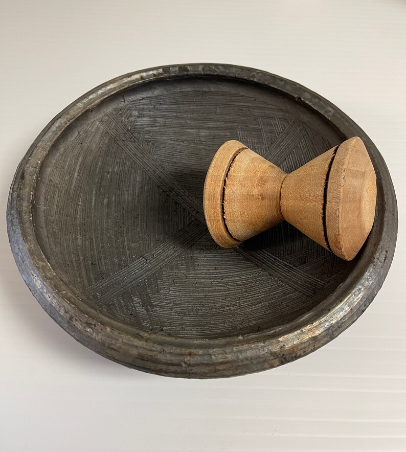 Asanka Bowl apotoyewa With Wooden Grinder Etsy