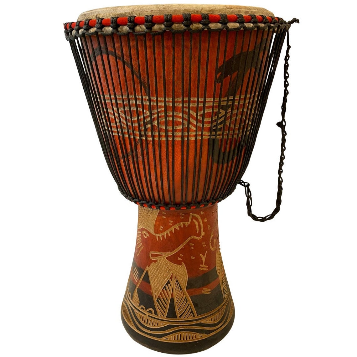 Large Djembe Drum African Instrument Authentic African Art Etsy