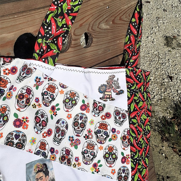 Sac fourre-tout Mexique et Frida Kahlo