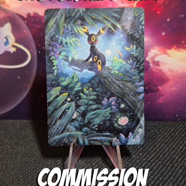 Tarjeta Pokémon pintada a mano - ENCARGO - tarjeta coleccionable pintada a mano