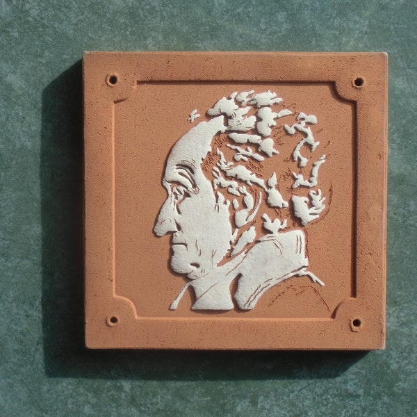 Portrait Goethes, Terrakotta-Relief