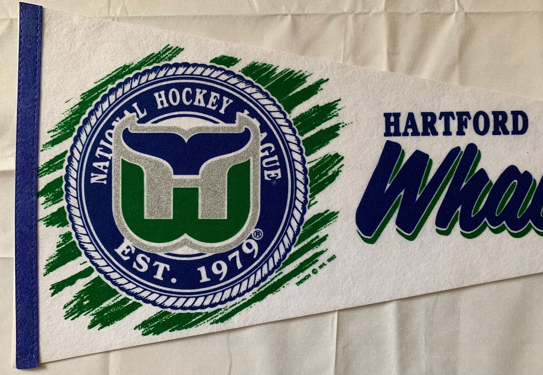 Hartford Whalers Pennant Vintage Nhl Flag Pennants Vaantje Etsy