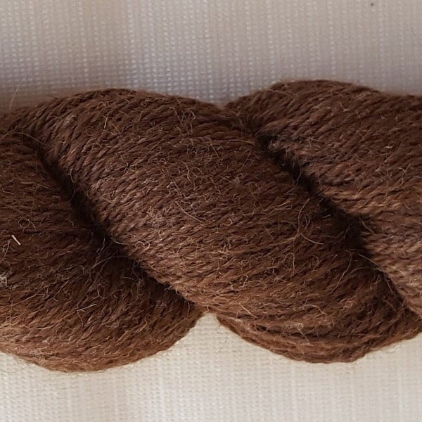 Suri Alpaca 80 / Merino Wool 20 Reddish Brown Yarn - 3 Ply Sport - 200 yards