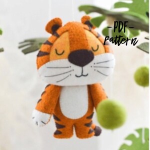 Tiger Felt Pattern/ Safari Animal PDF/ SVG Pattern