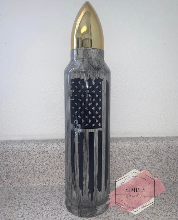 32oz. Bullet Flag Thermos Tumbler 