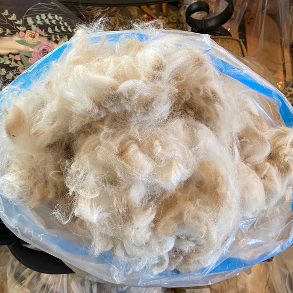 White Alpaca Fiber ~ 2nds & 3rds