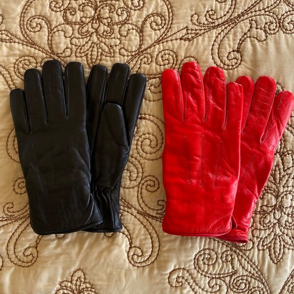 Alpaca Lined Leather Gloves Etsy