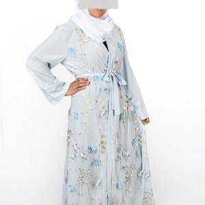 Open Abaya Dress - Kimono - Cardigan Robe - Dubai Open Chiffon Abaya