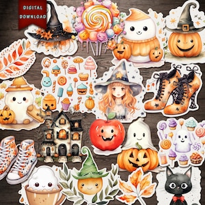 Cute Halloween Fussy Cuts, Halloween Ephemera, Halloween Journal, Witch Junk Journal, Halloween Junk Journal, Printable Halloween