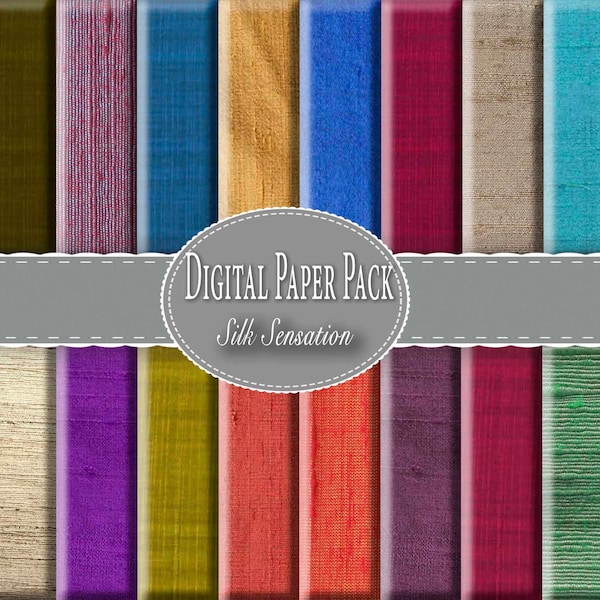 Silk Textures Digital Scrapbook Paper Pack, Printable Paper, Instant Download, Instant Download Journaling Paper Journaling