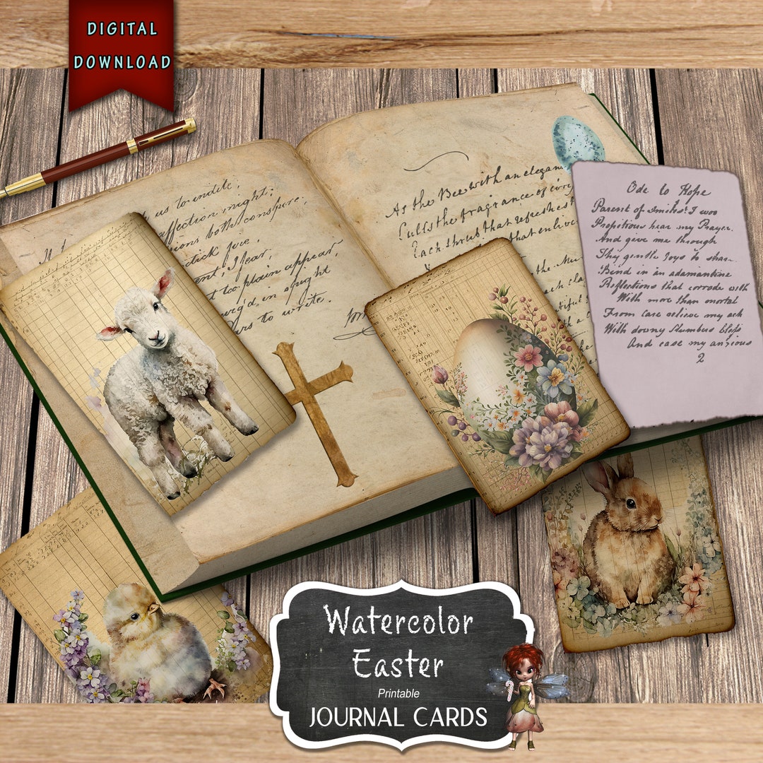 Vintage Easter Journaling Cards Easter Junk Journal Supplies - Etsy