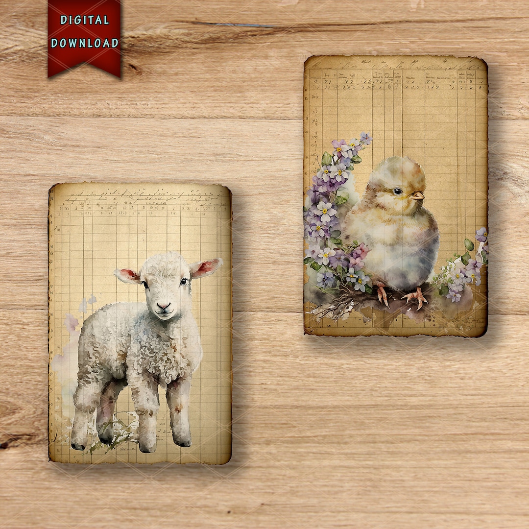 Vintage Easter Journaling Cards, Easter Junk Journal Supplies, Vintage ...