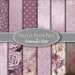 Romantic Rose Pink Digital Scrapbook Paper Pack, Printable Paper ...