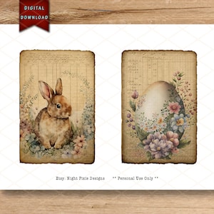 Vintage Easter Journaling Cards, Easter Junk Journal Supplies, Vintage ...