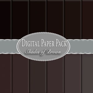 Shades of Brown Paper Pack, Scrapbook Paper, Printable Paper, Digital Download,, Instant ...