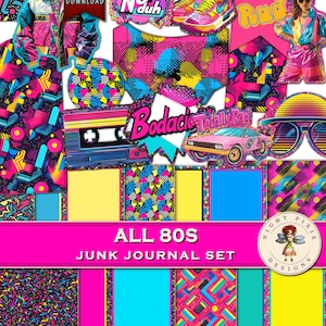 Kit de journal indésirable des années 80, Le meilleur des années 80, kit de journal indésirable rétro, paquet de papier des années 80, travaux manuels, journal rétro, imprimable des années 80, journal de bricolage