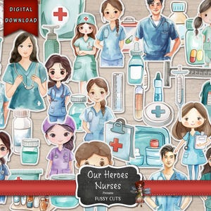 Held Krankenschwestern Fussy Schnitte, Krankenschwester Kunst, Krankenschwester Geschenk, digitaler Download, Krankenschwester Wertschätzung, DIY Aufkleber, Krankenschwester Geburtstag, Stillkarte